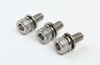 不銹鋼 內(nèi)六角圓柱頭（滾花）帶平、彈墊組合螺釘 DIN912三組合